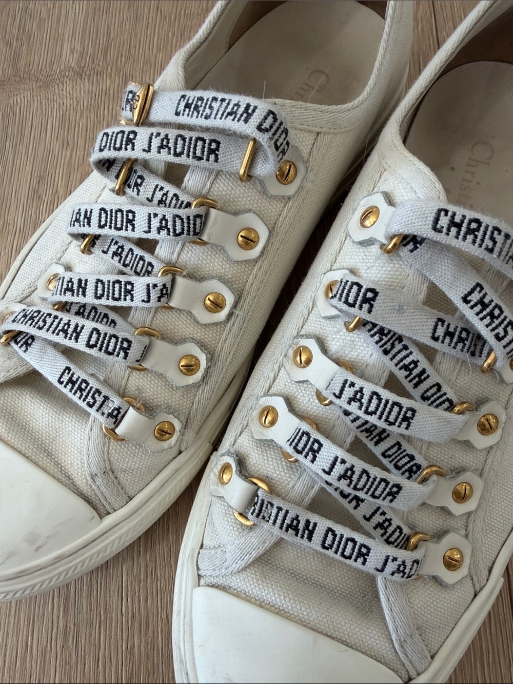 Dior Walk N Dior White Canvas Sneakers - Picture 2 of 5